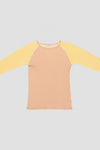 BASERANGE Long-sleeved patchwork top T-shirt series Portugal BAS-TOGN-CG-SP24-FENTUO Pink camel